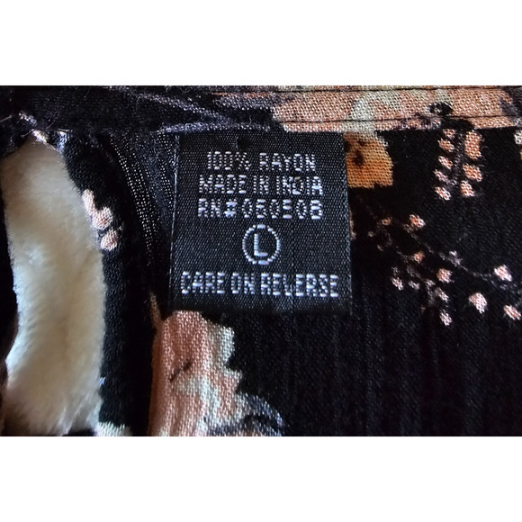 Angie VTG Romper Pockets Women's L Boho Hippie floral print Print - Picture 5 of 5